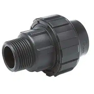 Adaptador Macho Compresión Mecánico polietileno