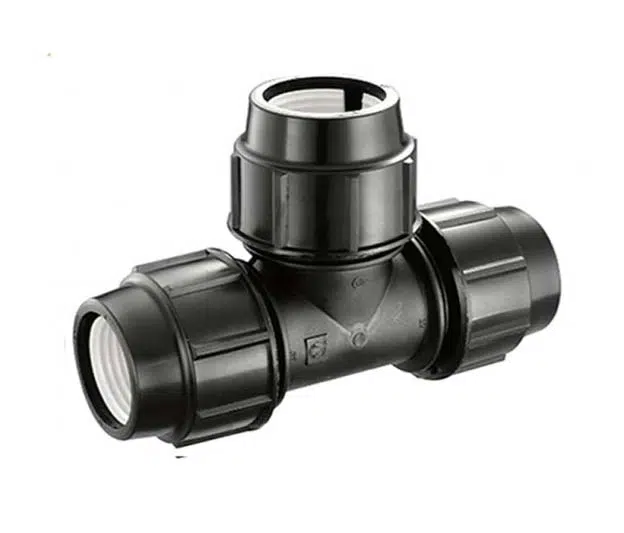 Tee compresión mecánica polietileno